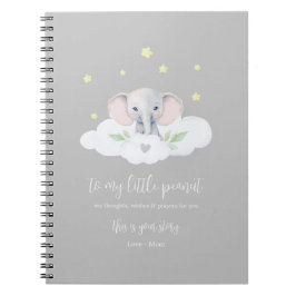 Keepake Pregnancy Journal Gray Modern Elephant Notizblock