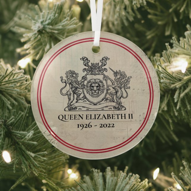 Keepake Queen Elizabeth II 1926-2022 Ornament Aus Glas (InSitu)