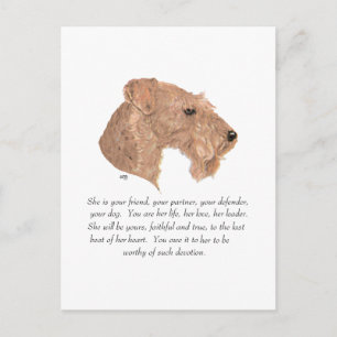 Keepake, weiblicher Hund Postkarte