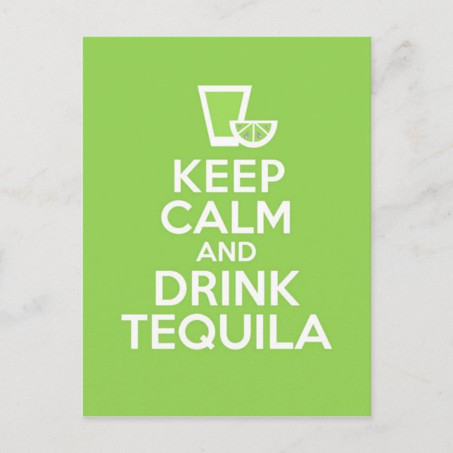 KeepCalmDrinkTequila Postkarte (Vorderseite)