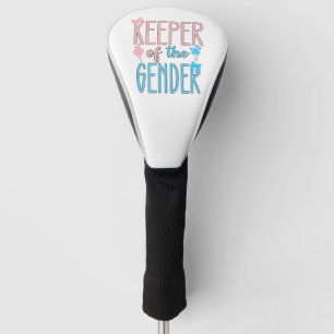 Keeper of Gender Reveal Boy Girl Pink Blue Golf Headcover