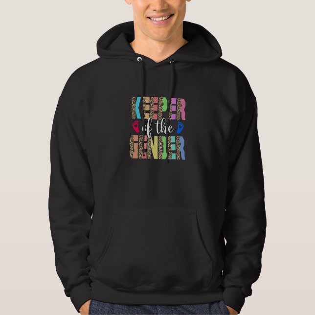 Keeper of the Gender Leopard Gender Reveal Party Hoodie (Vorderseite)