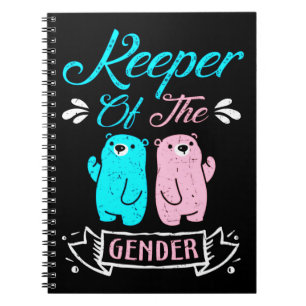 Keeper of the Gender Pink and Blue Teddy Bear Notizblock