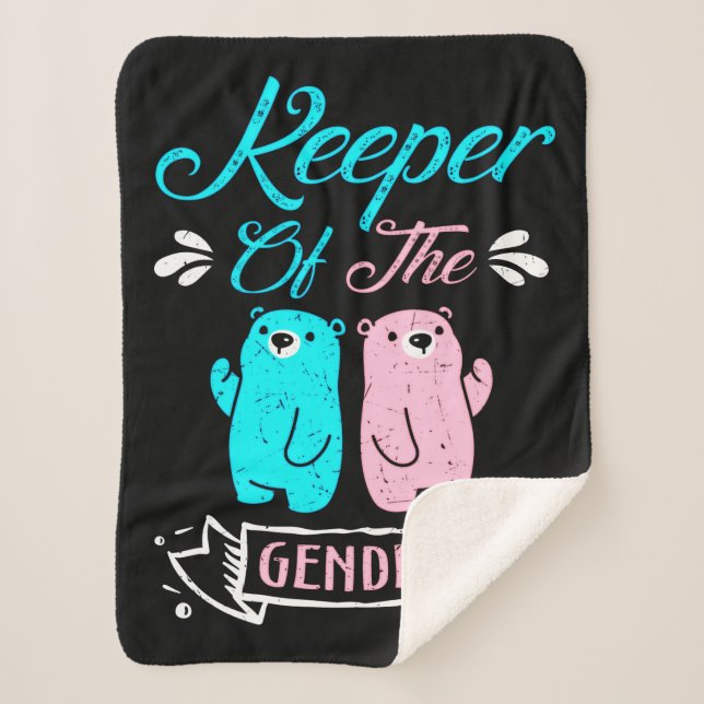 Keeper of the Gender Pink and Blue Teddy Bear Sherpadecke (Vorderseite)