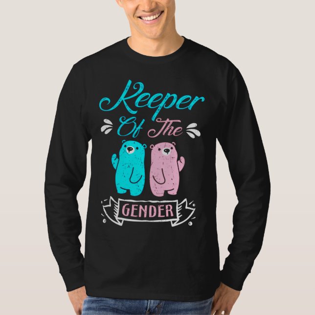 Keeper of the Gender Pink and Blue Teddy Bear T-Shirt (Vorderseite)