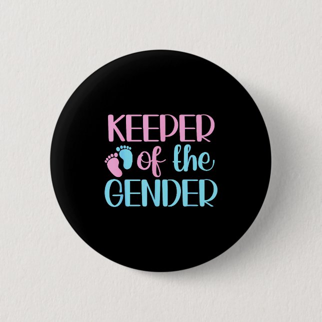 Keeper Of The Gender Pregnancy Announcement Gender Button (Vorderseite)