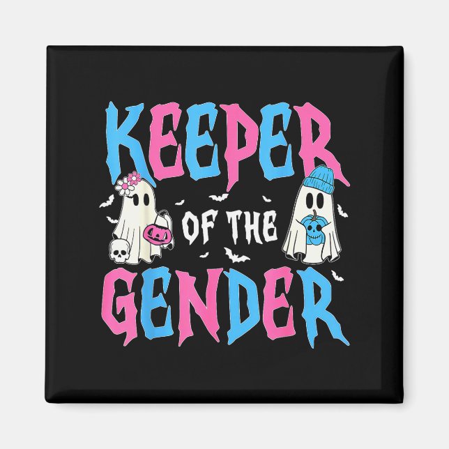 Keeper Of The Gender Pumpkin Halloween Baby Gender Magnet (Vorne)