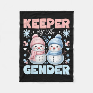 Keeper of the Gender Reveal Baby Shower Snowman Ch Fleecedecke