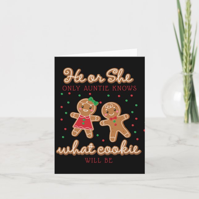 Keeper Of The Gender Reveal Gingerbread Auntie T S Karte (Vorderseite)