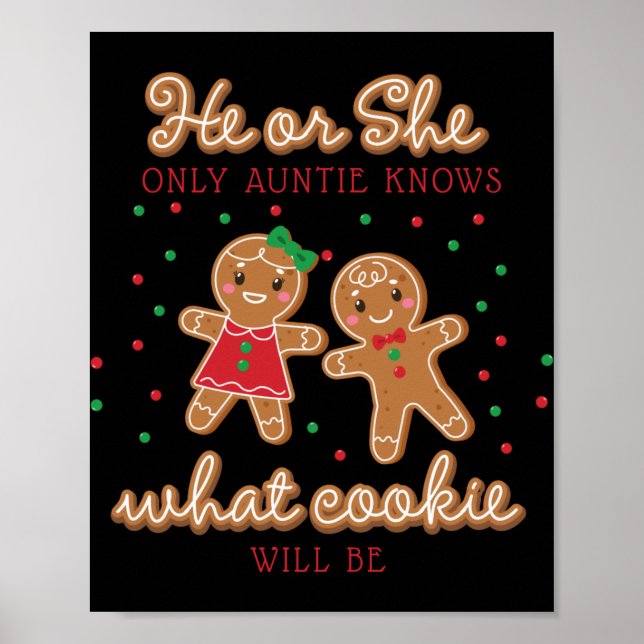 Keeper Of The Gender Reveal Gingerbread Auntie T S Poster (Vorne)