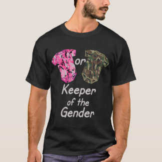 Keeper of the Gender Reveal Rosa or Green Camoufla T-Shirt
