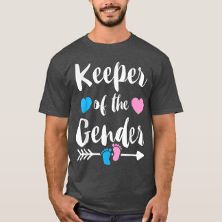 Keeper Of The Gender Reveal Tee Girl or Boy Blue 