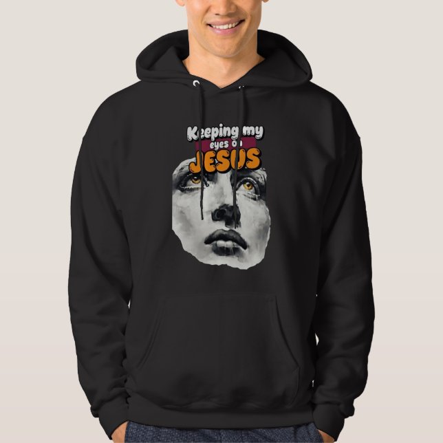Keeping my eyes on JESUS - Christian Hoodie (Vorderseite)