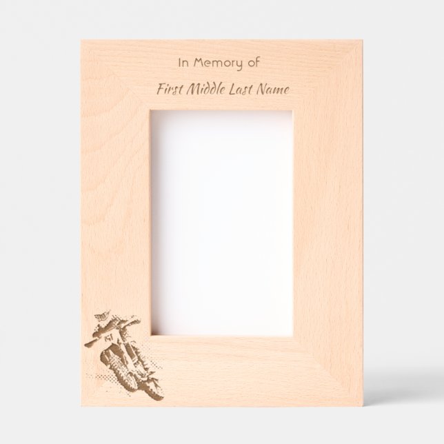 Keepsake Memorial Motocross Motorcycle Racing Geätzte Rahmen (Vorderseite)