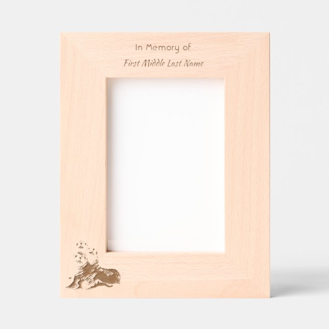 Keepsake Memorial Watercolor Seals Animals Geätzte Rahmen (Vorderseite)