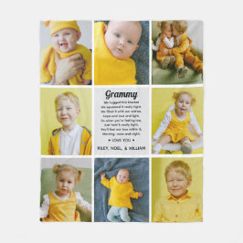 Keepsake Poem to Grandma Nana from Grandkids Photo Fleecedecke