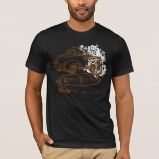 Keeptruckin'- withflowers-braun T-Shirt