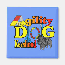 Keeshond Agility Geschenke Magnet
