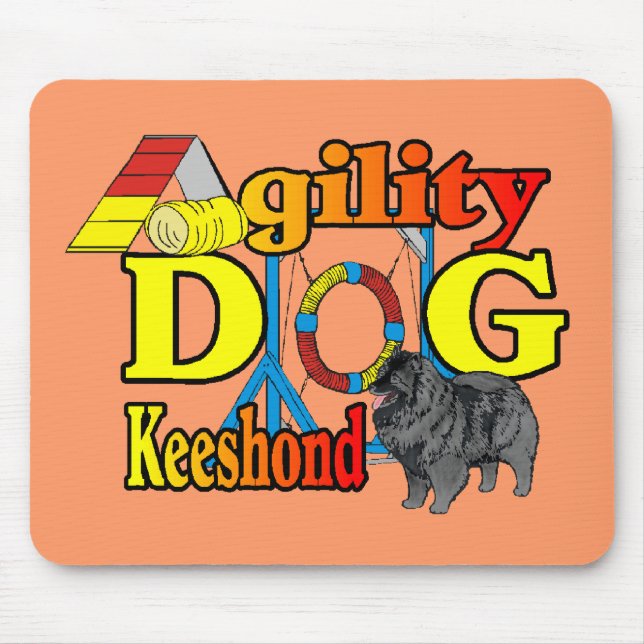 Keeshond Agility Geschenke Mousepad (Vorne)