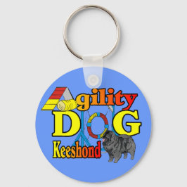 Keeshond Agility Geschenke Schlüsselanhänger