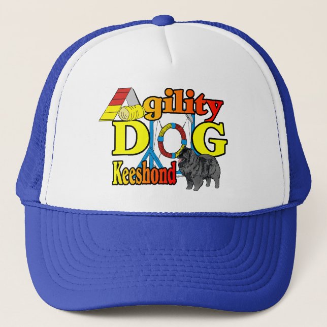 Keeshond Agility Geschenke Truckerkappe (Vorderseite)