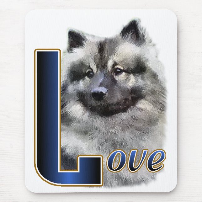 Keeshond Art Geschenke Mousepad (Vorne)