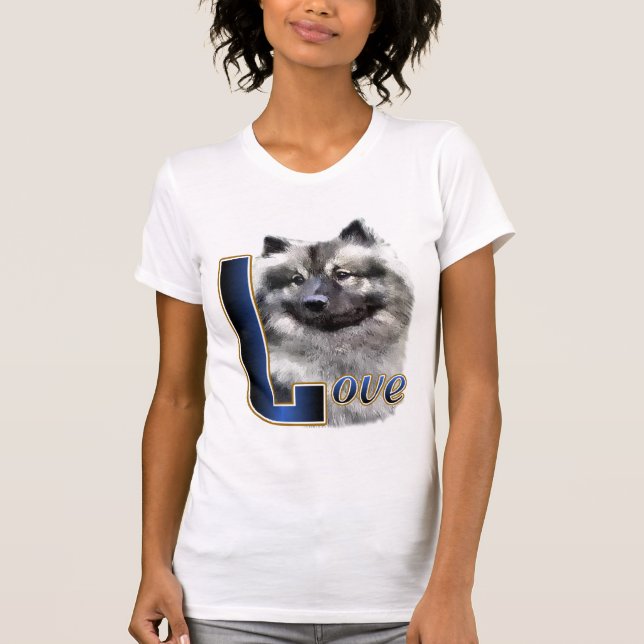Keeshond Art Geschenke T-Shirt (Vorderseite)