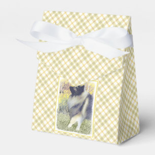 Keeshond Aspen Painting - Niedliche Originalkunst Geschenkschachtel