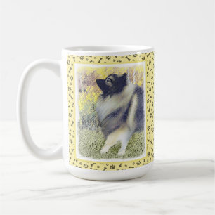 Keeshond Aspen Painting - Niedliche Originalkunst Kaffeetasse