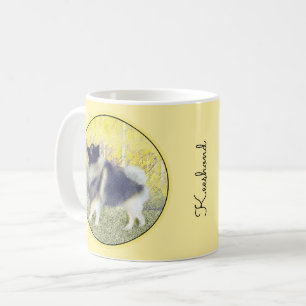 Keeshond Aspen Painting - Niedliche Originalkunst Kaffeetasse