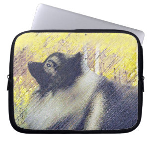 Keeshond Aspen Painting - Niedliche Originalkunst Laptopschutzhülle
