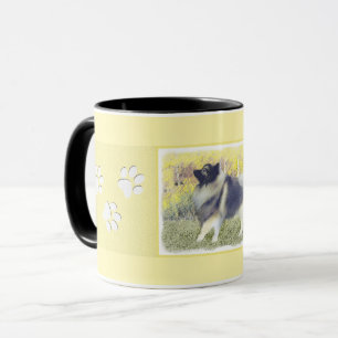 Keeshond Aspen Painting - Niedliche Originalkunst Tasse