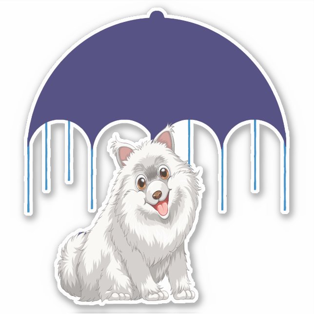 Keeshond Aufkleber (Vorderseite)