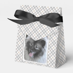 Keeshond Bailey Painting - Niedliche Original Dog Geschenkschachtel