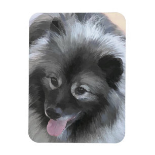 Keeshond Bailey Painting - Niedliche Original Dog  Magnet