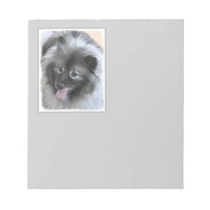 Keeshond Bailey Painting - Niedliche Original Dog  Notizblock