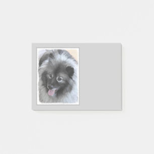 Keeshond Bailey Painting - Niedliche Original Dog  Post-it Klebezettel