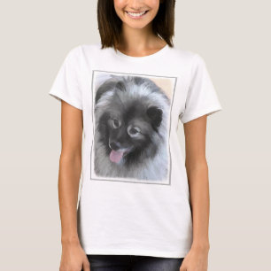 Keeshond Bailey Painting - Niedliche Original Dog T-Shirt