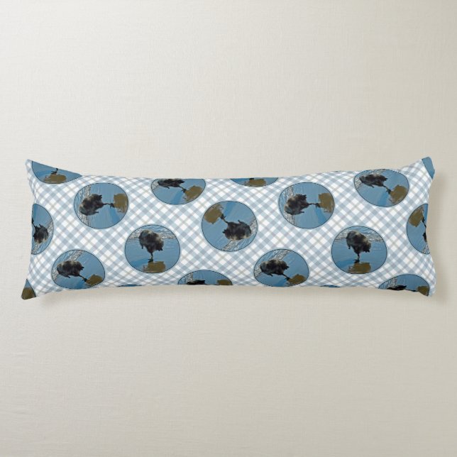 Keeshond Ballettfotos Niedliche Original Dog Art Seitenschläferkissen (Vorderseite)