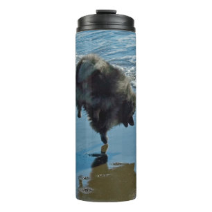 Keeshond Ballettfotos - Niedliche Original Dog Art Thermosbecher