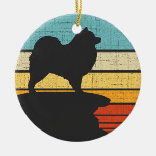 Keeshond Besitzer Retro Vintage 60er 70er Hunde Li Keramik Ornament