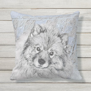 Keeshond Beth Malerei - Niedliche Original Hundeku Kissen