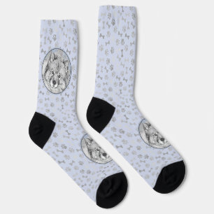 Keeshond Beth Malerei - Süße originelle Hundekunst Socken