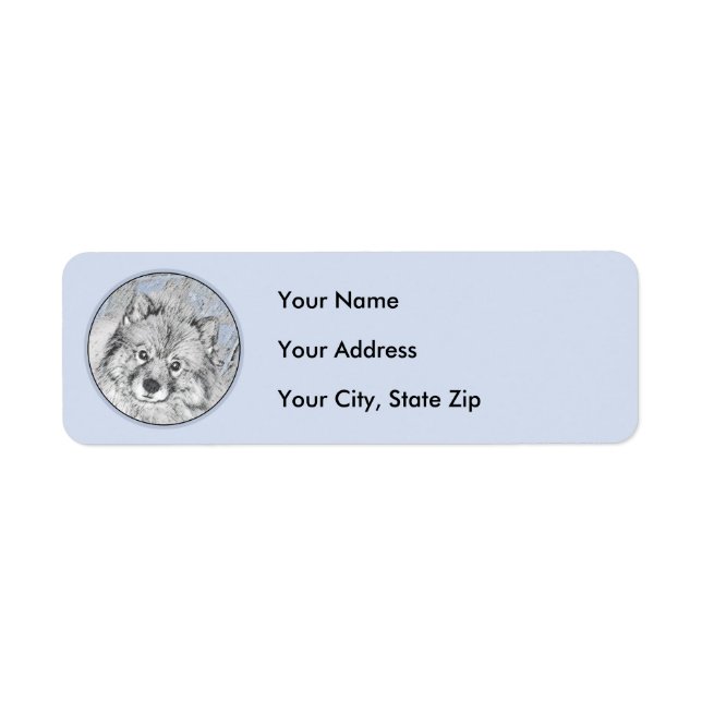 Keeshond Beth Painting - Niedliche Originalkunst d (Vorne)