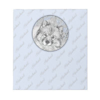 Keeshond Beth Painting - Niedliche Originalkunst d