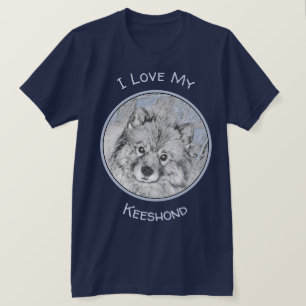 Keeshond Beth Painting - Niedliche Originalkunst d T-Shirt