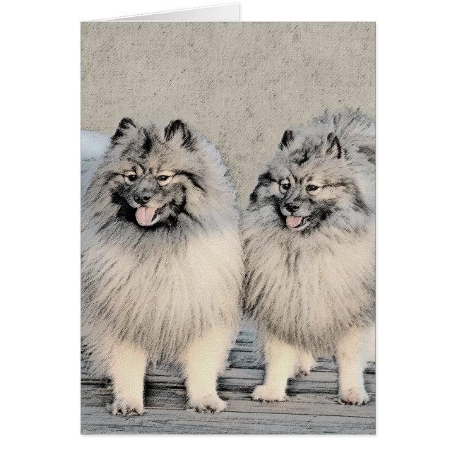 Keeshond Brothers Painting - Original Dog Art (Vorne)