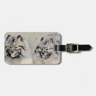 Keeshond Brothers Painting - Original Dog Art Gepäckanhänger
