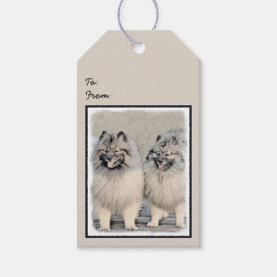 Keeshond Brothers Painting - Original Dog Art Geschenkanhänger
