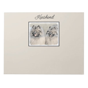 Keeshond Brothers Painting - Original Dog Art Notizblock